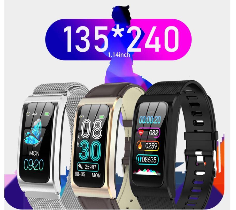 Business Style Stainless Steel Fitness Tracker