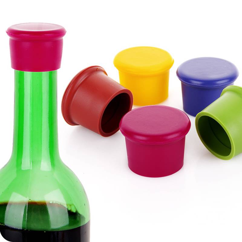 Colorful Silicone Wine Stopper Barware Kitchen Accessories cb5feb1b7314637725a2e7: Blue|Green|Pink|Red|Yellow