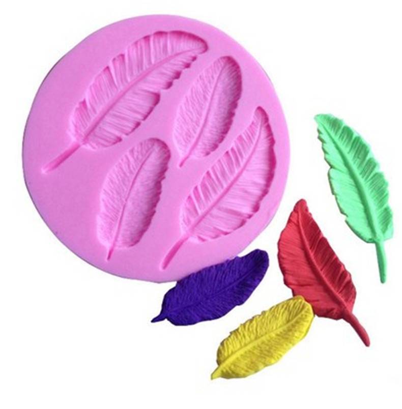 Cute Feather Shaped Eco-Friendly Silicone Cake Decoration Mold Bakeware Kitchen Accessories