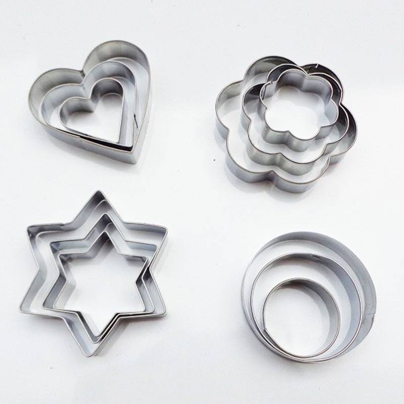 Stainless Steel Cookie Molds 12 pcs/Set