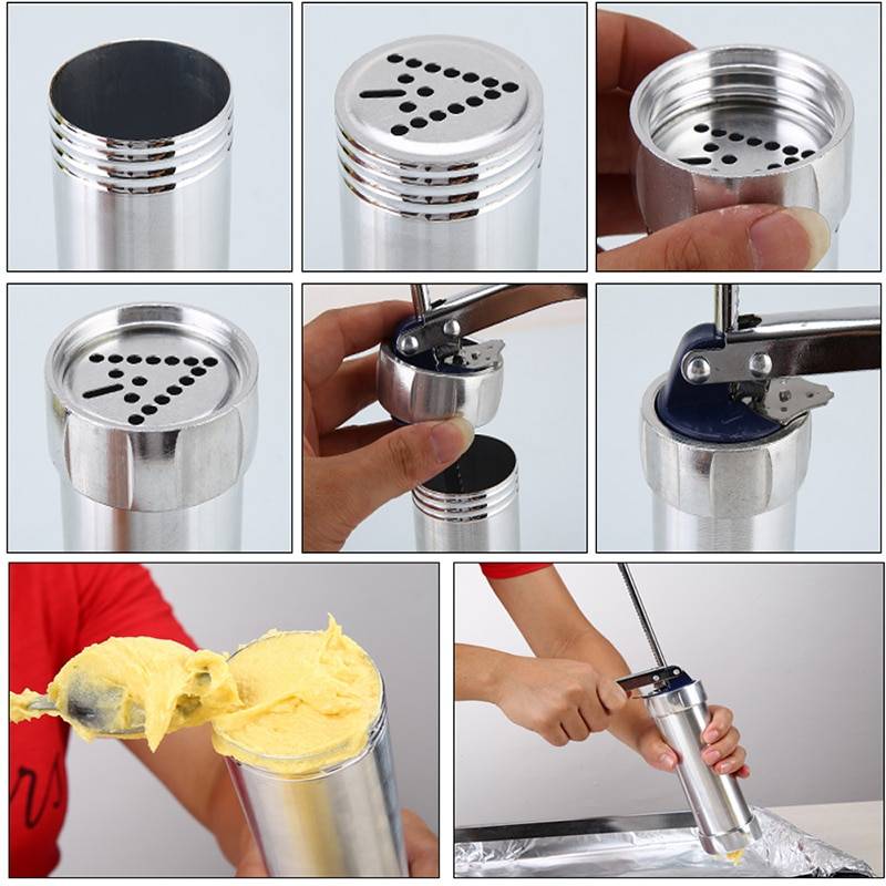 Cookies Decorating Tool with 20 Molds Bakeware Kitchen Accessories cb5feb1b7314637725a2e7: Silver