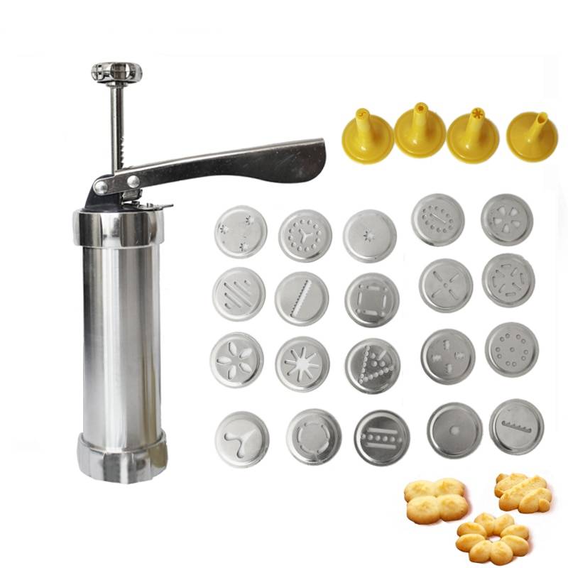 Cookies Decorating Tool with 20 Molds Bakeware Kitchen Accessories cb5feb1b7314637725a2e7: Silver