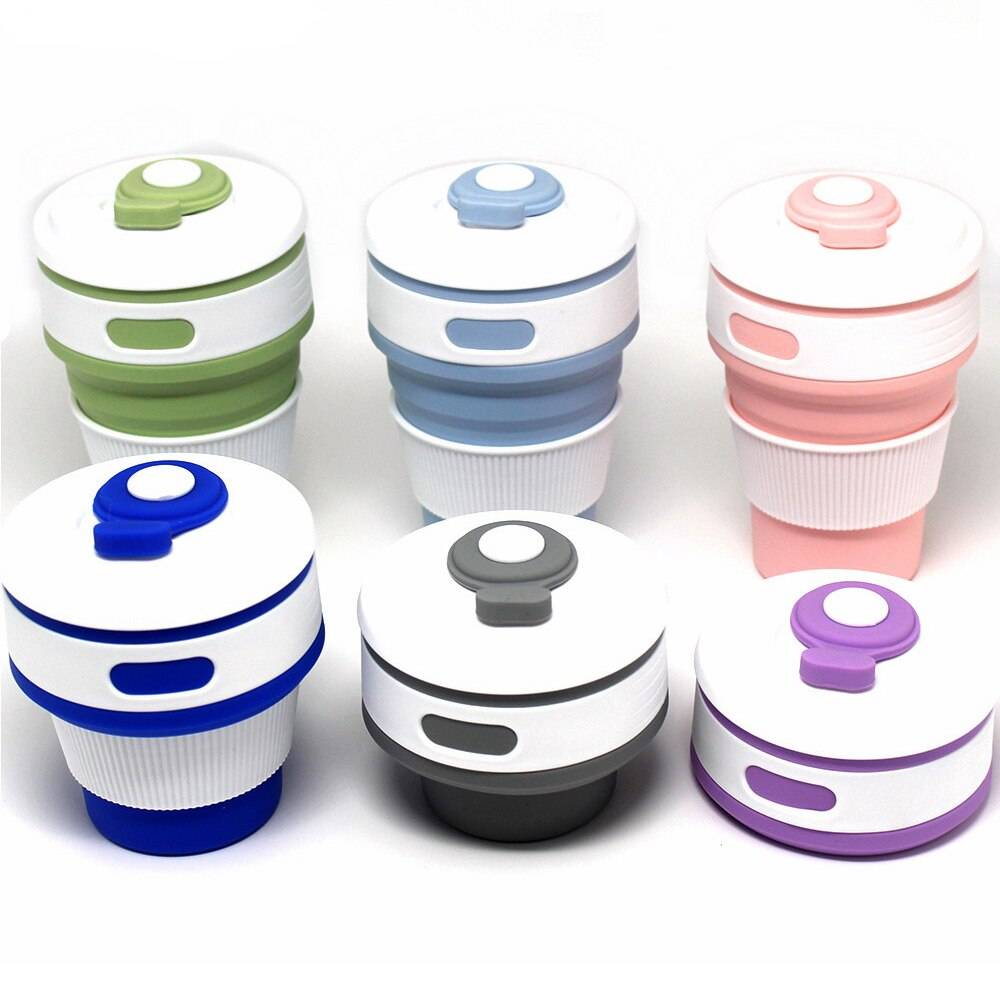 Portable Folding Silicone Cup with Lid