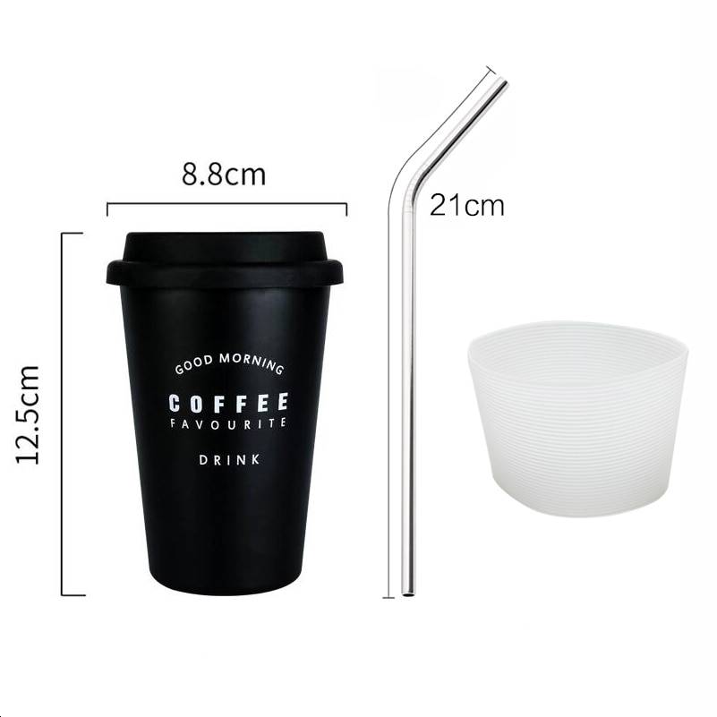 Stainless Steel Coffee Mug with Lid and Straw Drinkware Kitchen Accessories a1fa27779242b4902f7ae3: 1|2|3|4