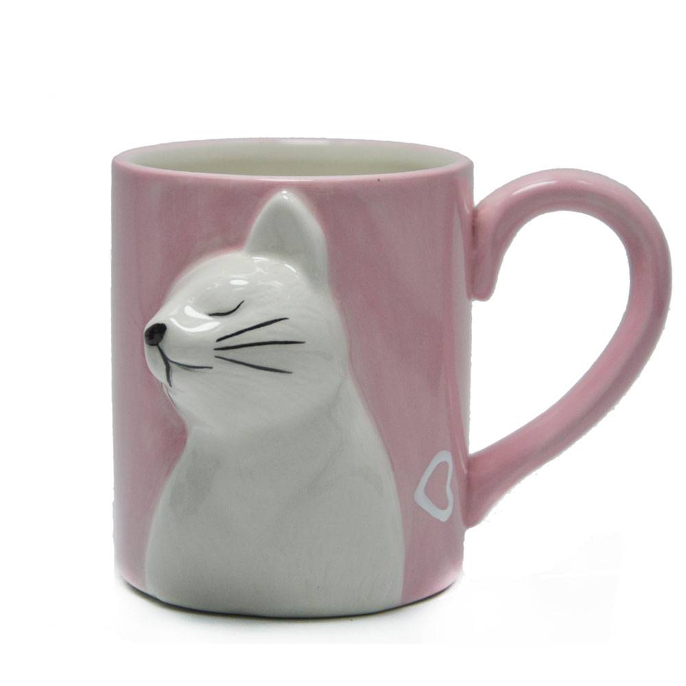 Kissing Cats Mugs Pair for Couples