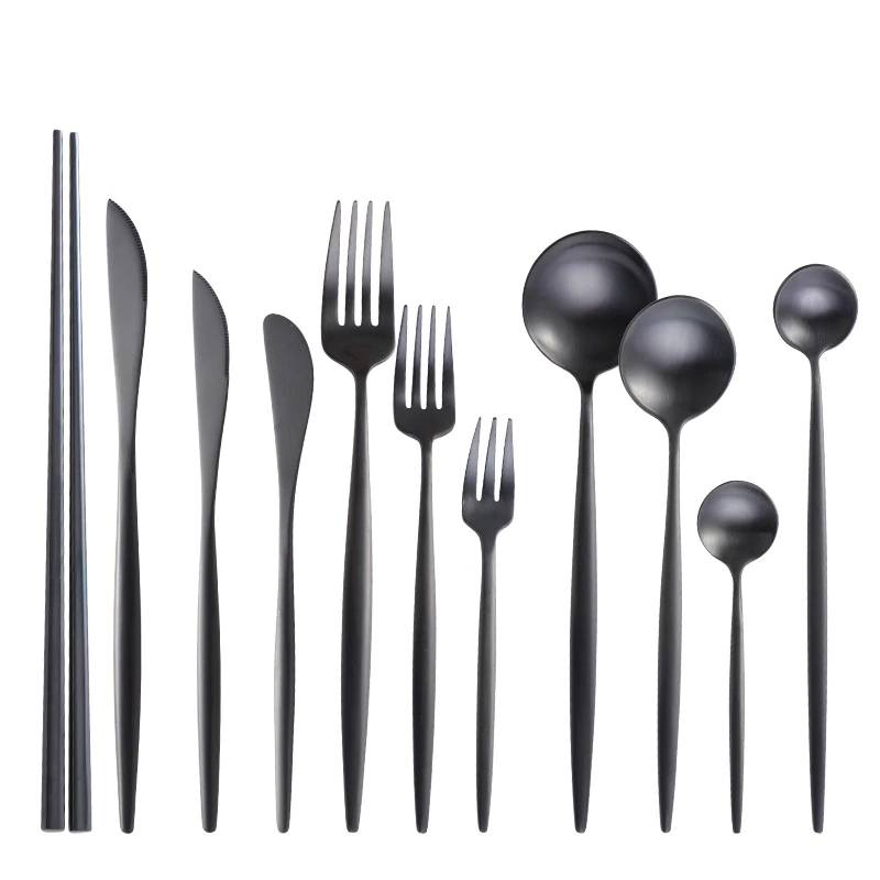 Matte Black Tableware Set Dinnerware Kitchen Accessories 1ef722433d607dd9d2b8b7: China|Russian Federation