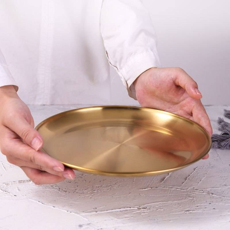 Golden Sun Serving Dish Dinnerware Kitchen Accessories cb5feb1b7314637725a2e7: Gold
