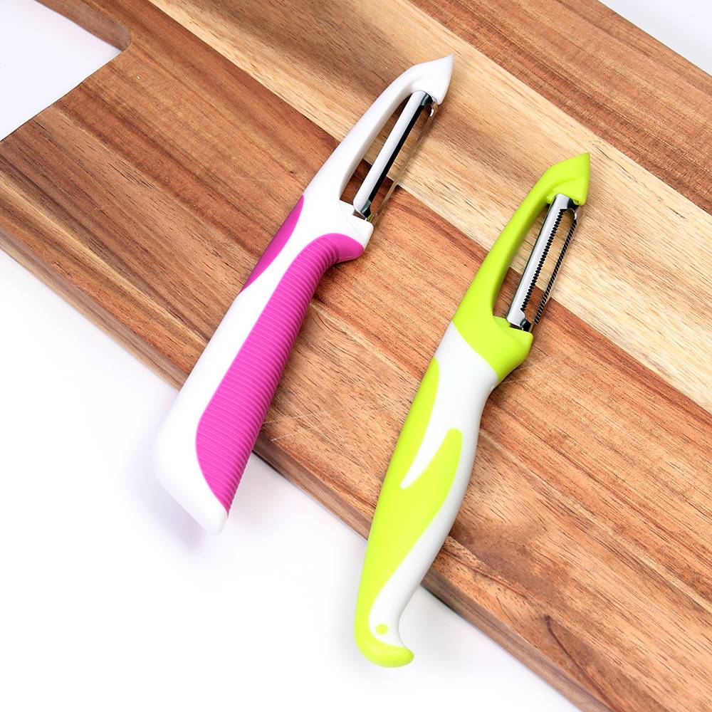 Eco-Friendly Vegetable Peeler Kitchen Accessories Tools & Gadgets 0cc4680aaa30d6016c2ef4: Serrated Blade / Green|Serrated Blade / Pink|Smooth Blade / Green|Smooth Blade / Pink