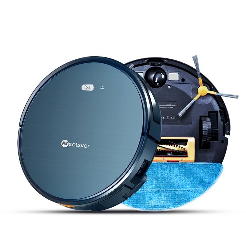 1800PA Robot Vacuum Cleaner Consumer Electronics Smart Home cb5feb1b7314637725a2e7: Dark Gray