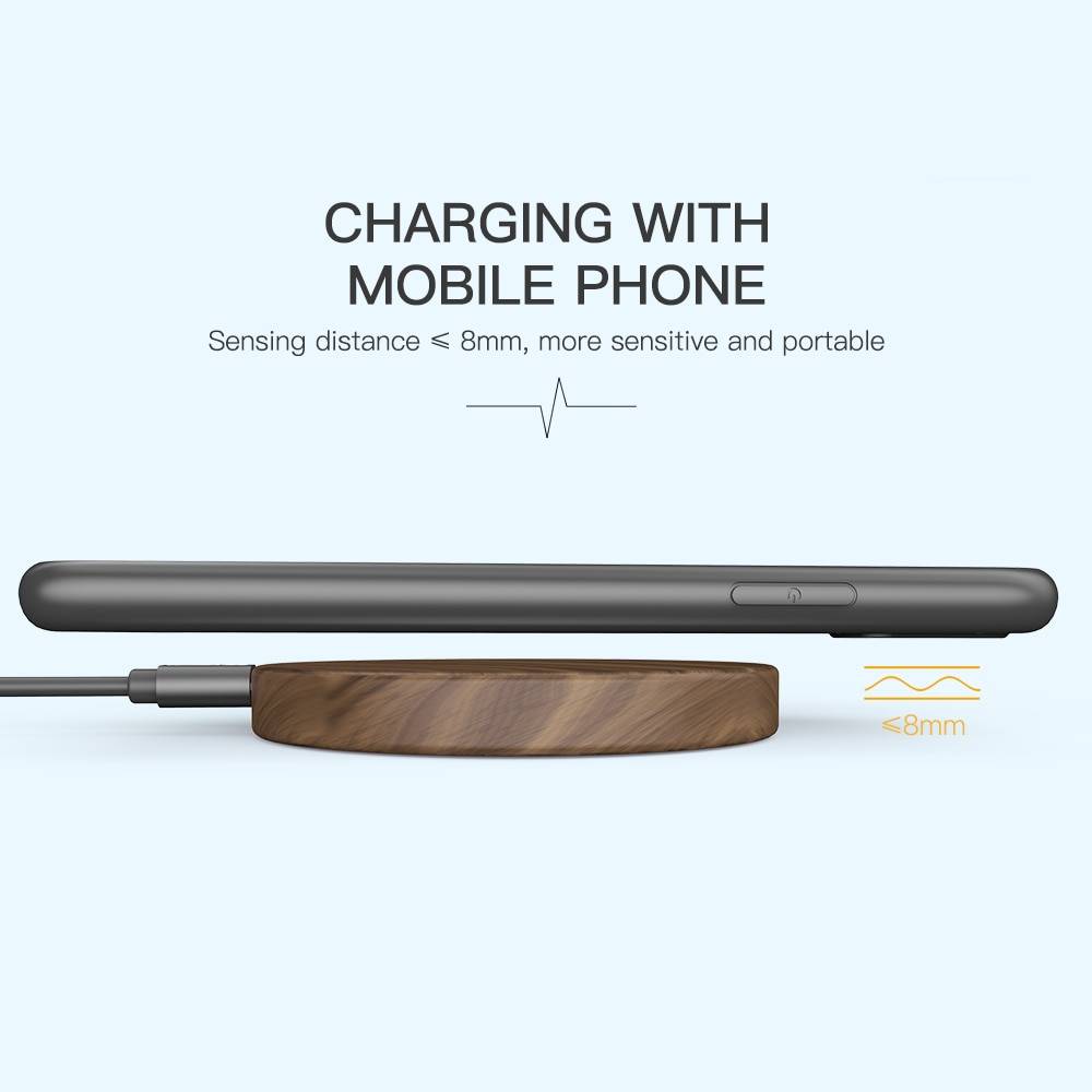 Universal Wooden Qi Wireless Charger for Phone Consumer Electronics Smartphone Accessories cb5feb1b7314637725a2e7: Brown