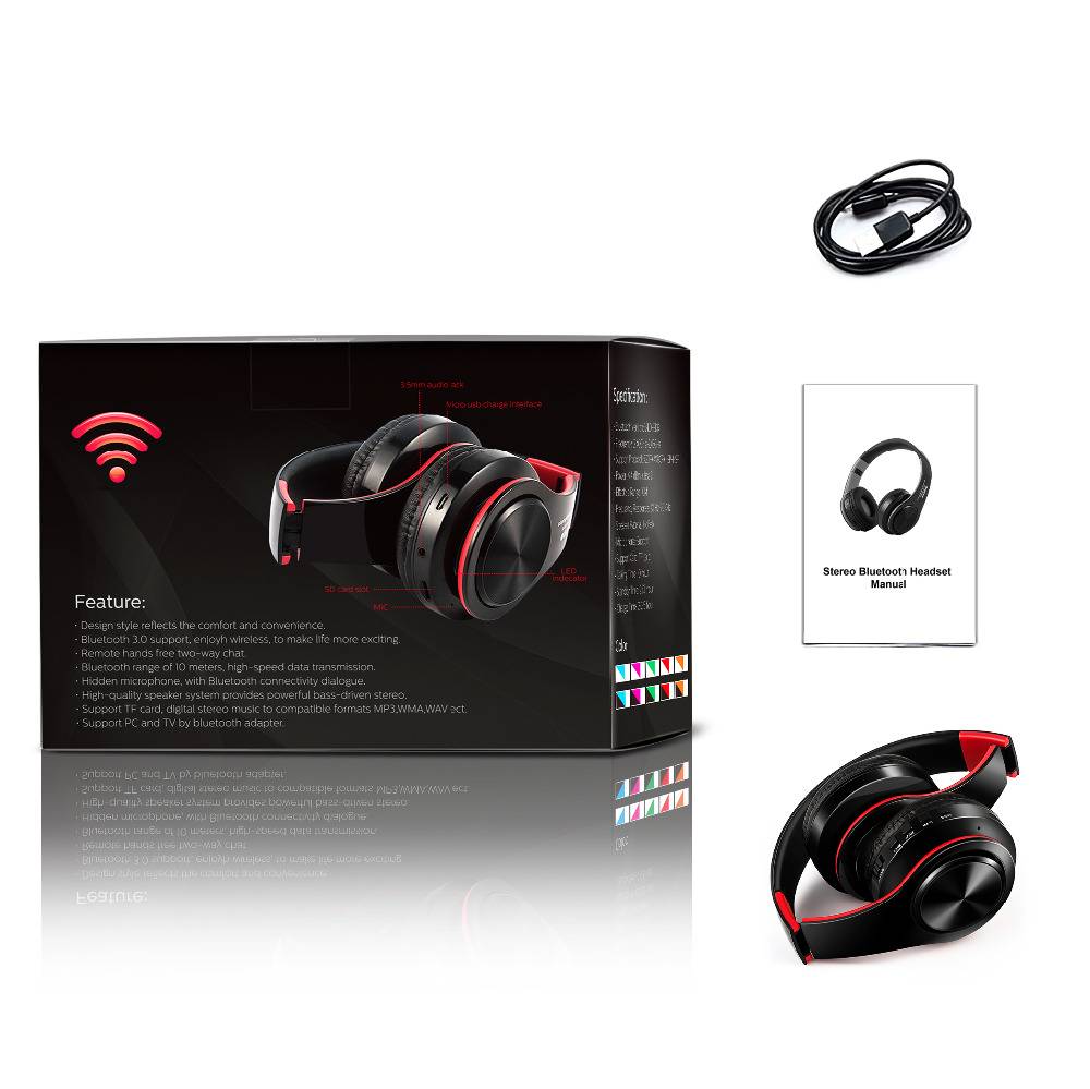 Foldable Wireless Bluetooth Headset Consumer Electronics Wireless Devices cb5feb1b7314637725a2e7: Black Blue|Black Green|Black Orange|Black Red|Black Rose|White Blue|White Green|White Orange|White Red|White Rose