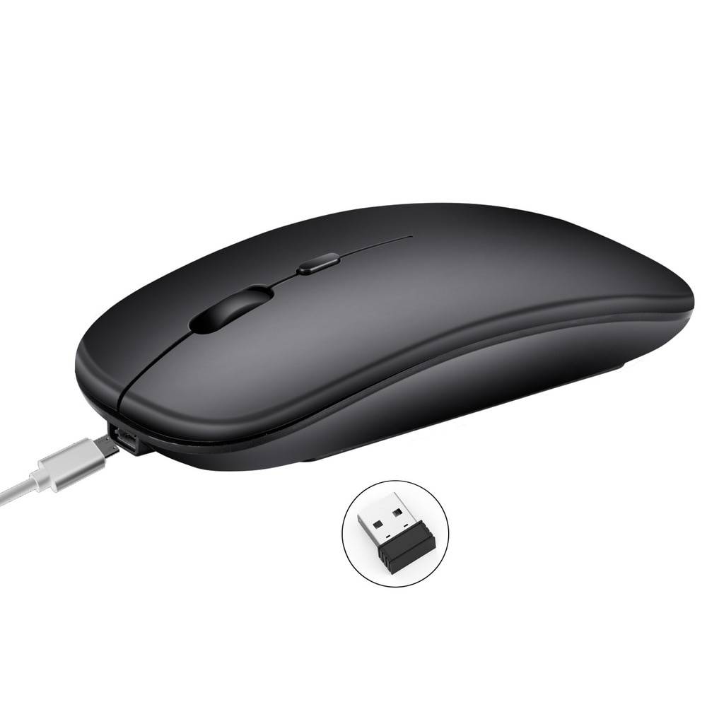 Flat Portable Rechargeable Wireless Mouse Consumer Electronics Wireless Devices cb5feb1b7314637725a2e7: Black|Gold|Gray|Pink|Silver|White