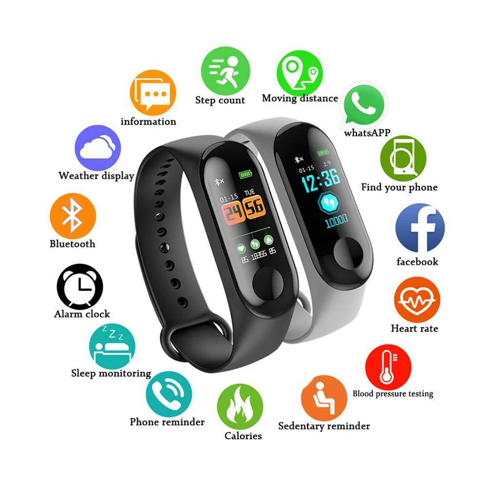 Unisex Bluetooth Sport Smart Watch Consumer Electronics Smart Watches Smart Watches Watches cb5feb1b7314637725a2e7: Black|Blue|Red