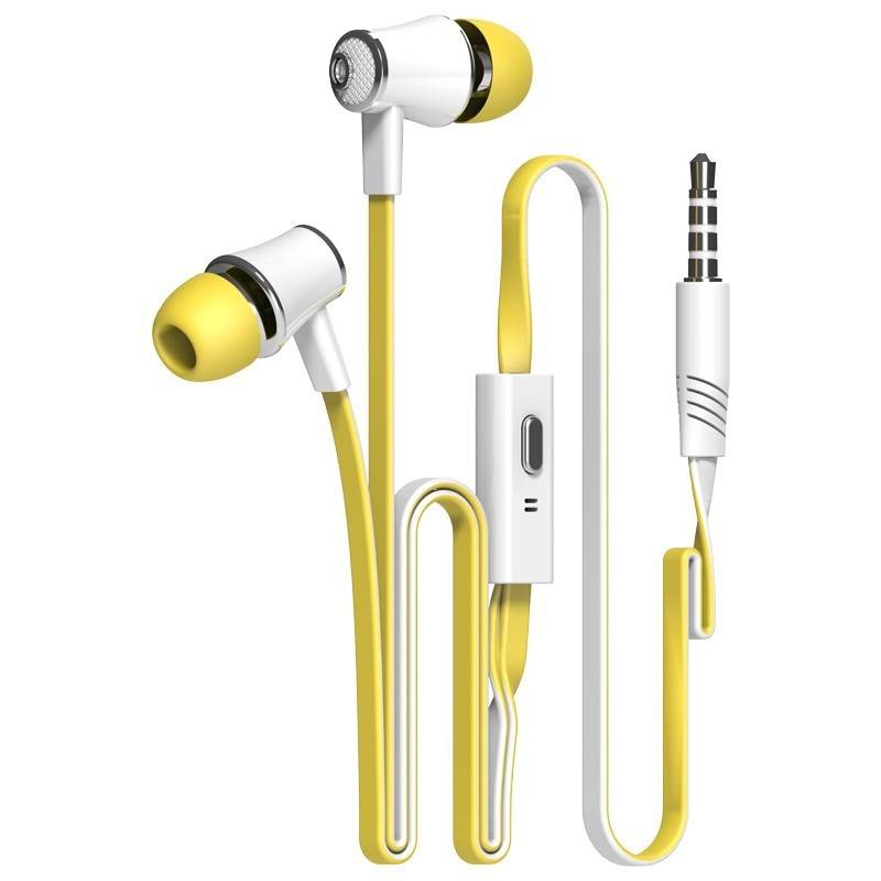 Colorful Flexible Hi Fi In Ear Earphones with Microphone Consumer Electronics Wearable Devices cb5feb1b7314637725a2e7: Black|Green Yellow|Pink|Red|Rose red|White|Yellow