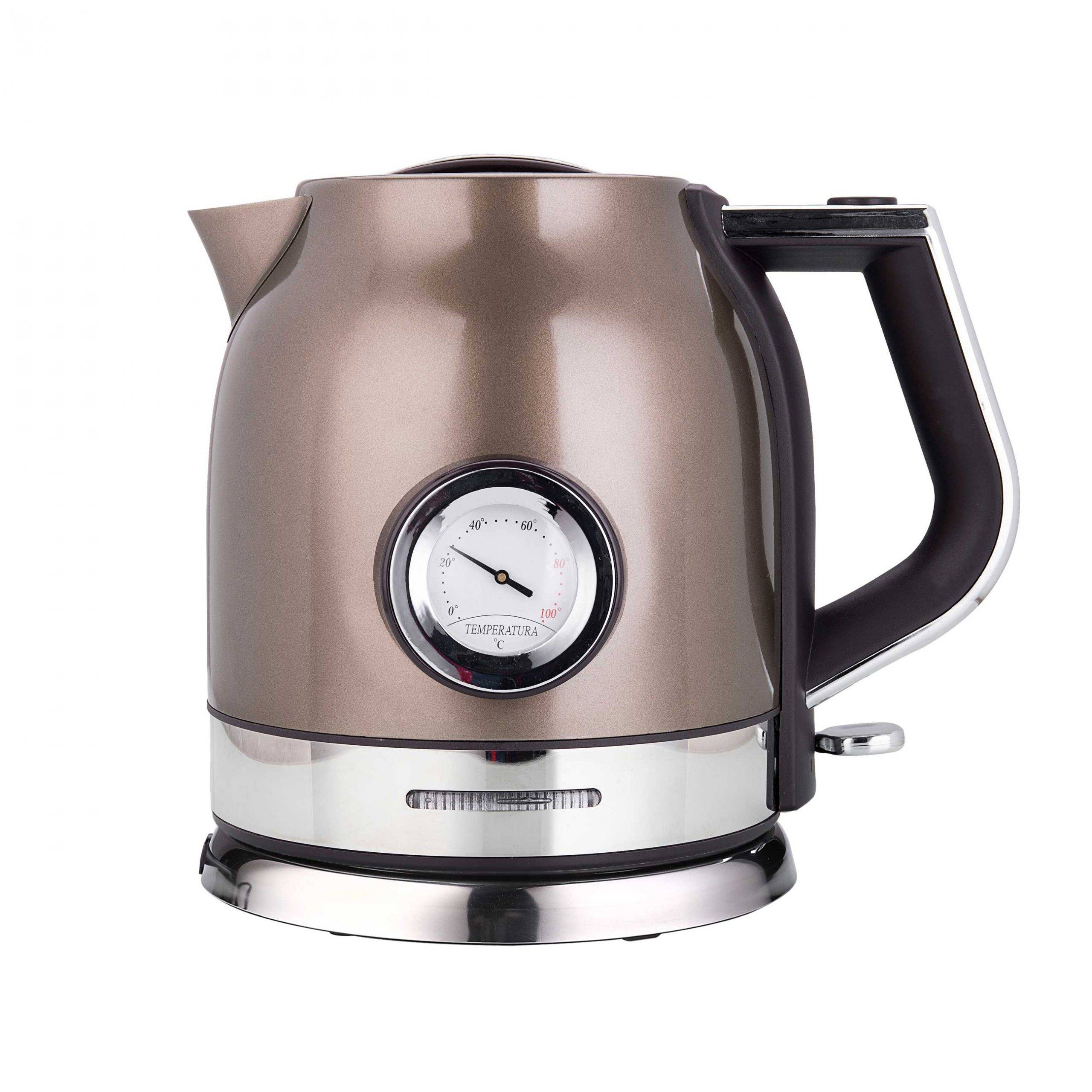 Colorful Electric Kettle with Thermometer Kitchen Accessories Tools & Gadgets cb5feb1b7314637725a2e7: Black|Brown|Pink|Red