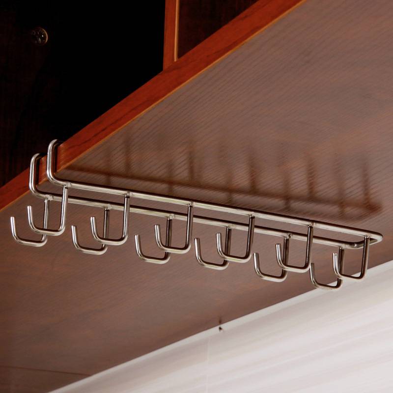 Cupboard Shelf-Mounted Hook Rack Kitchen Accessories Kitchen Accessories