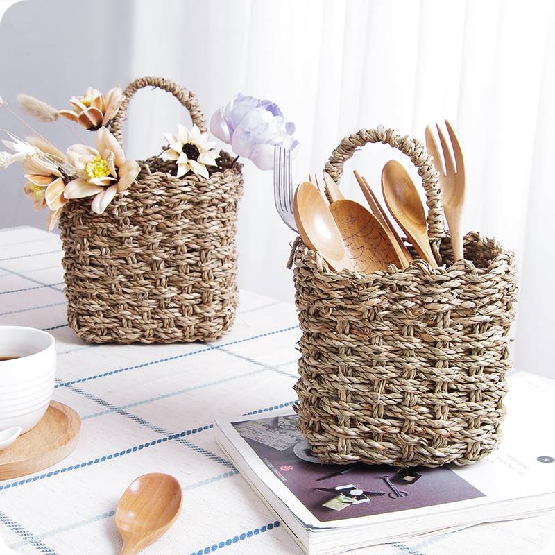 Handmade Flower Basket Tableware Kitchen Accessories Kitchen Accessories cb5feb1b7314637725a2e7: Big|small