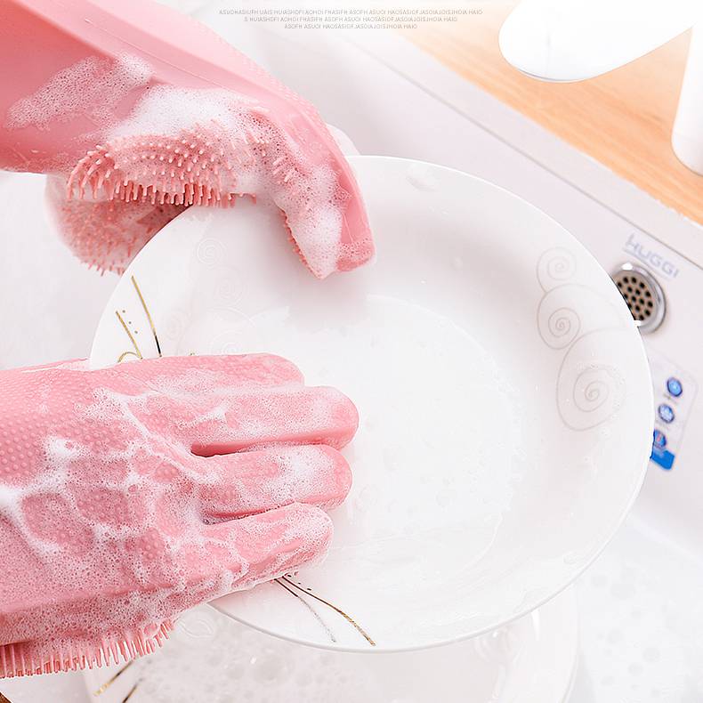 Silicone Dishwashing Scrubber Gloves