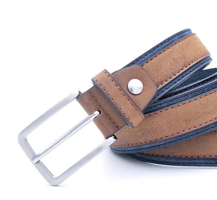 Casual Patchwork Leather Belt for Men Accessories Apparel Men cb5feb1b7314637725a2e7: Brown|Grey|Light Brown