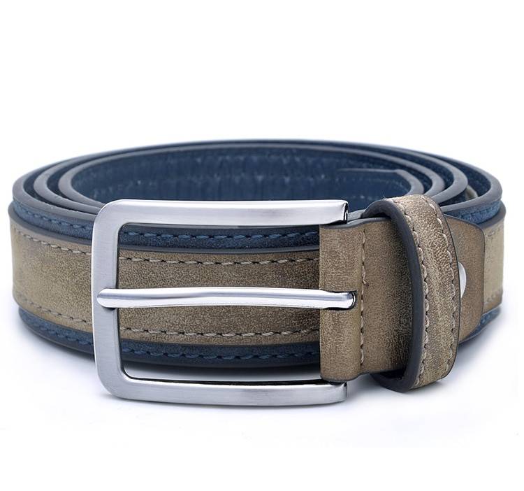 Casual Patchwork Leather Belt for Men