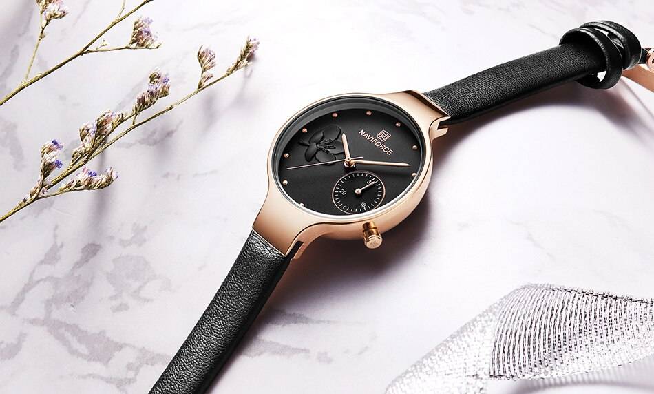 Women's Elegant Leather Quartz Watch