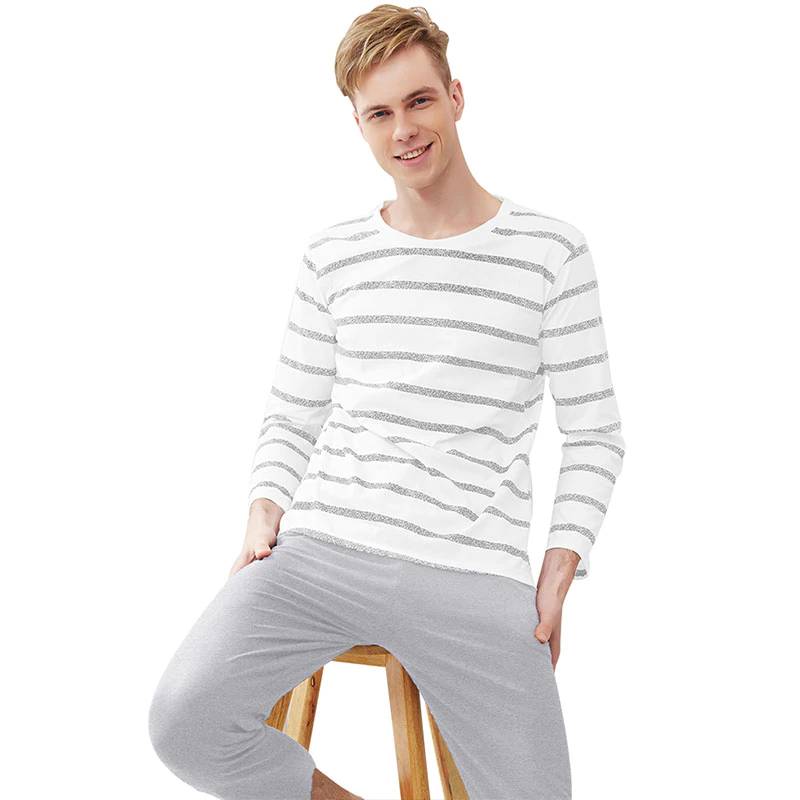 Men’s O-Neck Striped Cotton Pajama Set Apparel Loungewear Men cb5feb1b7314637725a2e7: 1|2|3|4|5