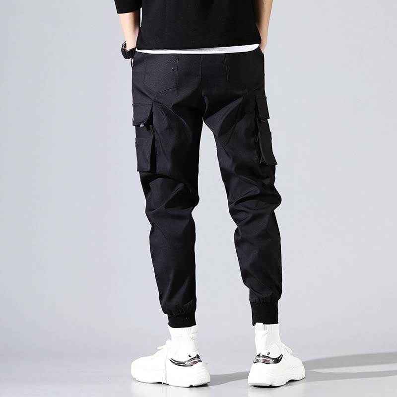 Black Harajuku Men's Pants with Pockets