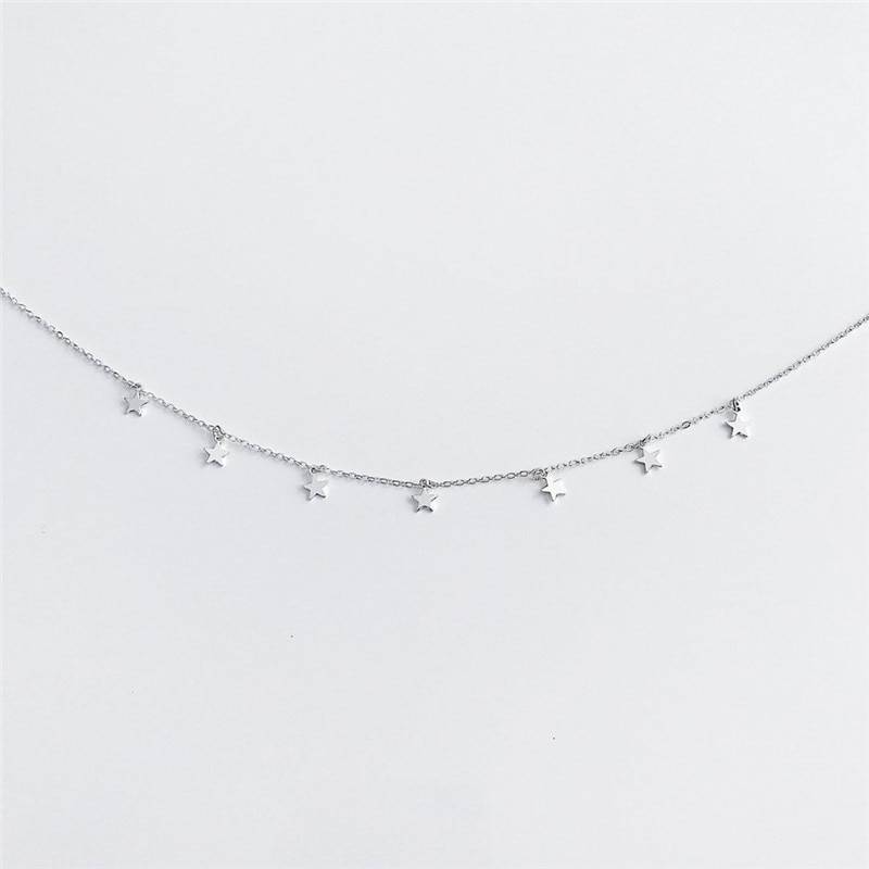 Star Decorated Choker for Girls Jewellery Necklaces cb5feb1b7314637725a2e7: Gold|Silver