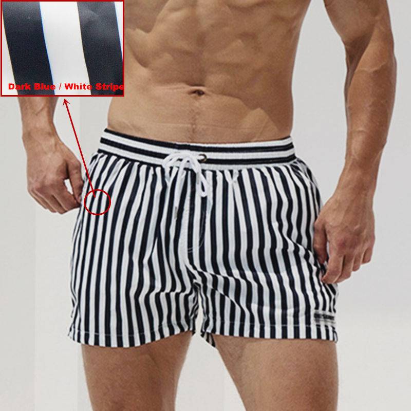 Men’s Striped Swimming Shorts Apparel Beachwear Men cb5feb1b7314637725a2e7: Black / White|Dark Blue|Red