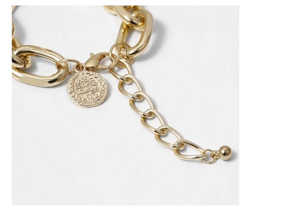 Women's Oversized Chain Bracelet 2 Pcs Set