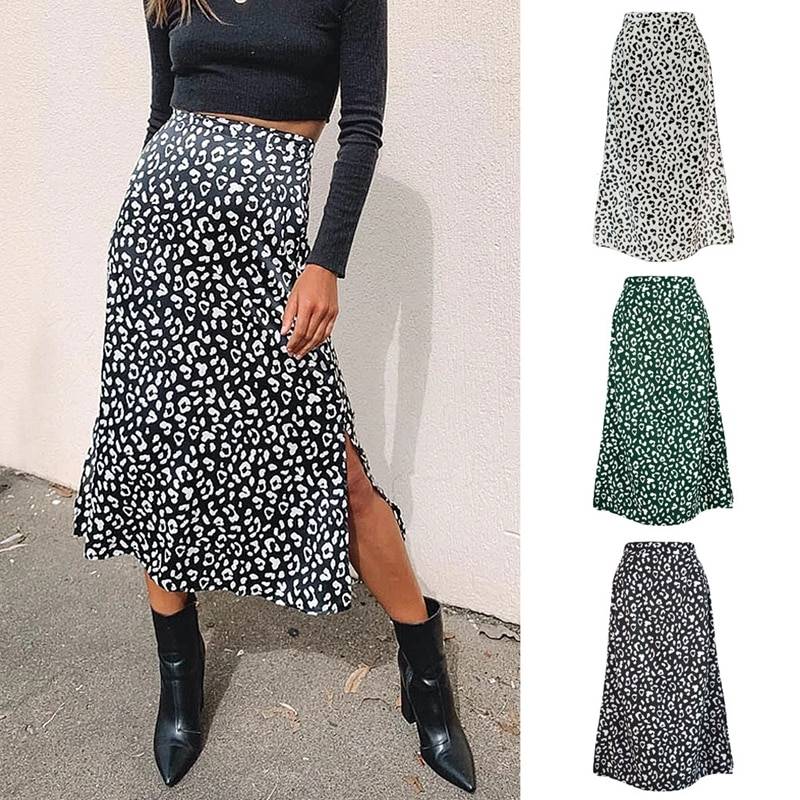 Leopard Printed Split Skirt Apparel Trousers & Skirts Women ae284f900f9d6e21ba6914: 1|2|3