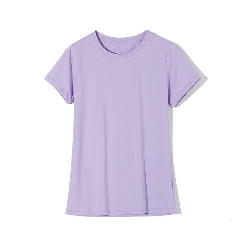 Elastic Plain Cotton T-Shirt for Women Apparel Tees & Blouses Women cb5feb1b7314637725a2e7: Black|Blue|Brown|Burgundy|Dark Blue|Dark Brown|Dark Green|Grey|Light Purple|Red|White|Yellow